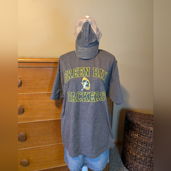 GREEN BAY PACKERS Gray Short Sleeve Tshirt XL - Picture 2 of 12